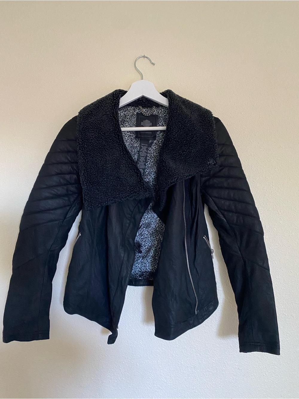 Harley Davidson Women's Goat Leather Jacket Size XS